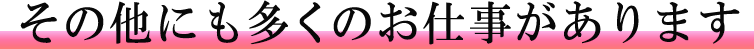 その他にも多くのお仕事があります
